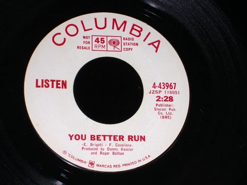 Robert Plant LISTEN 45 Columbia 43967 You Better Run PROMO Pre Led Zeppelin '66