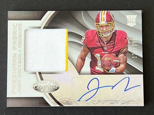 Josh Doctson 2016 Certified Freshman Fabrics Patch RC Auto #ed 123/299