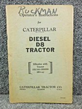 OEM Factory CAT Caterpillar D8 Dozer Tractor 1H 8R Operators Instruction Manual
