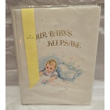 Vintage Hallmark Our Baby's Keepsake Album New In Package Baby Book