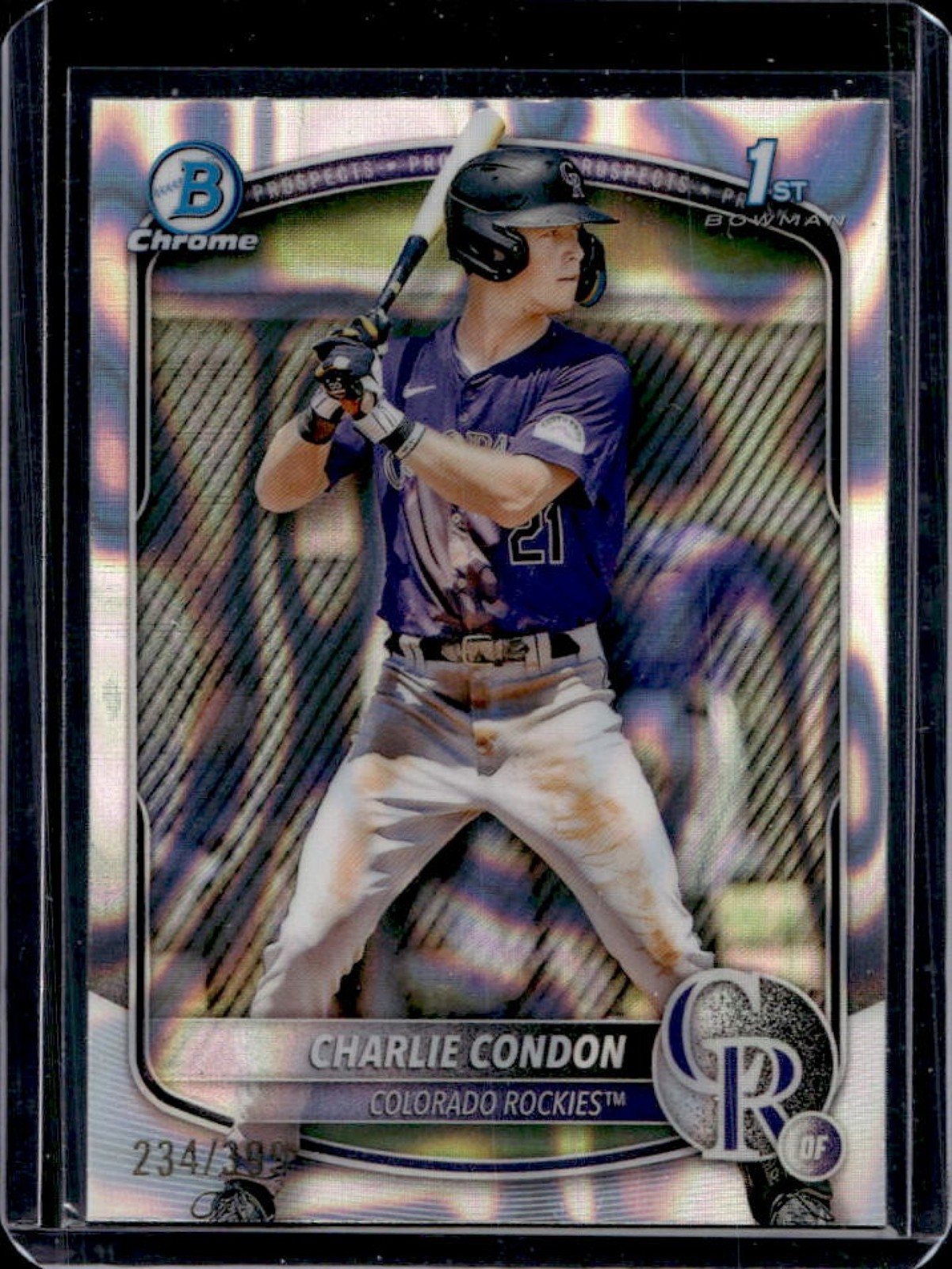 2025 Bowman Charlie Condon Chrome Lava Refractor 1st Prospect #/399 Rockies