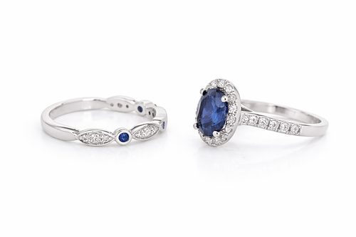 Anello da sposa fidanzamento diamante creato in laboratorio ovale 3,20 ct placcato oro bianco 14 carati - Foto 4 di 7