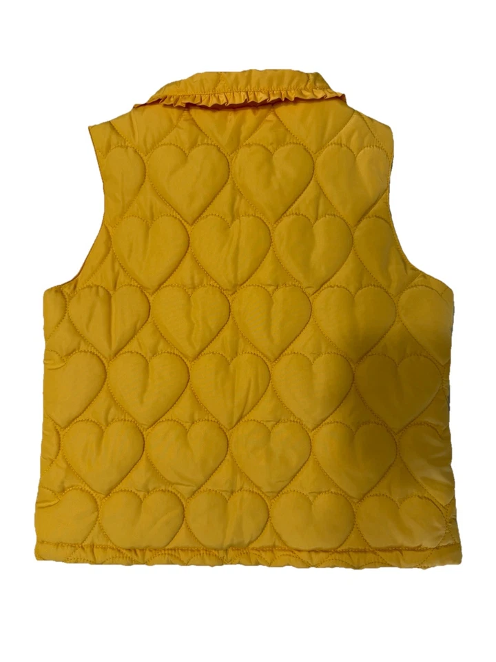Crazy 8 Girls Amarillo Puffer Mejor Con Corazones Talla S 5/6 Más Brillante En Persona Foto 4 de 4