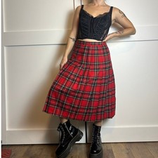 tartan skirt made in scotland pitlochry 100 pure new wool size 5