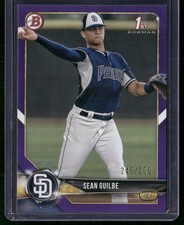 2018 Bowman Draft #BD-144 Sean Guilbe Purple #/250