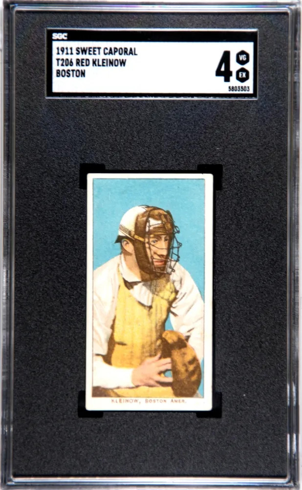 T206 Red Kleinow Boston SGC 4 Sweet Caporal Back