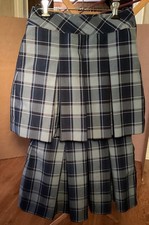 2 Parker Girls Sz 12 School Uniform Skirts Blue Plaid EUC adjustable waist