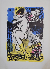 FRANCO ROGNONI  (1913-1999) OPERA Litografia Figura Femminile Firma Certificato