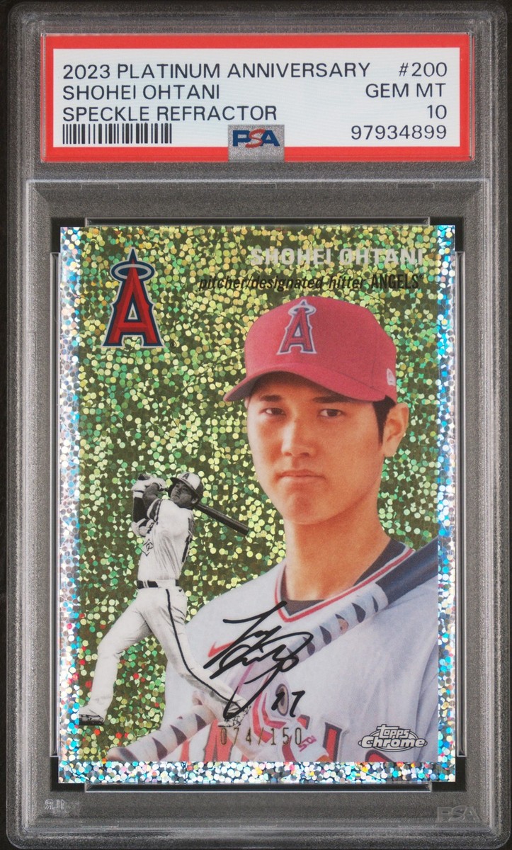 2023 TOPPS CHROME PLATINUM ANV SPECKLE REFRACTOR SHOHEI OHTANI 74