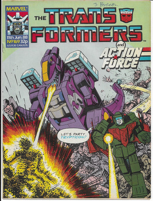 TRANSFORMERS (The) #169 Marvel UK Comics (Jun 1988) Used - Good Condition