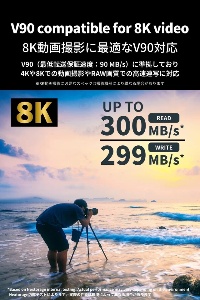 Nextorage NXF2 PRO 64GB UHS II V90 SD Card High Speed for 4K 8K Video - Image 2 of 4