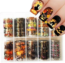 Halloween Nail Art Foils Transfer Stickers Halloween Nail Art Stickers Decals 10