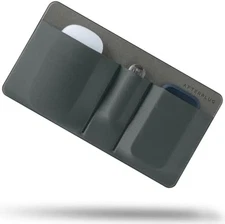 3-Pocket Storage Pouch, Adhesive Laptop Accessory Organizer