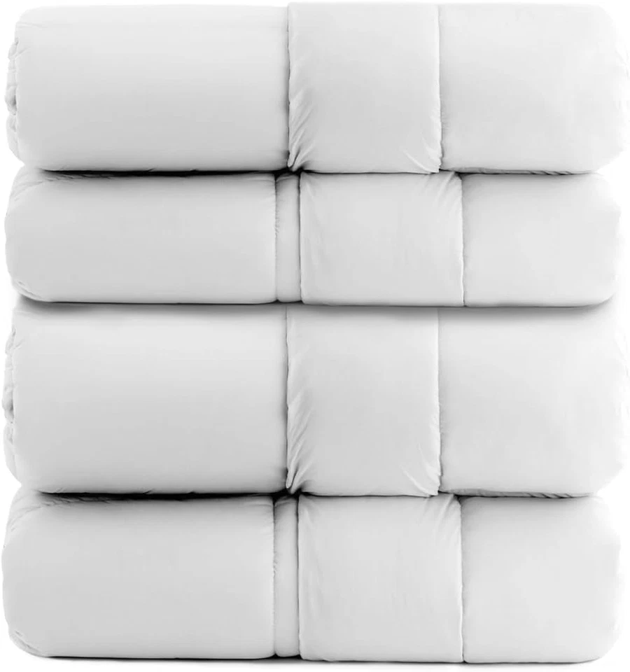 Piumino 4 Stagioni Prestige, Microfibra, Bianco, 250 X 200 Cm - Immagine 2 di 4