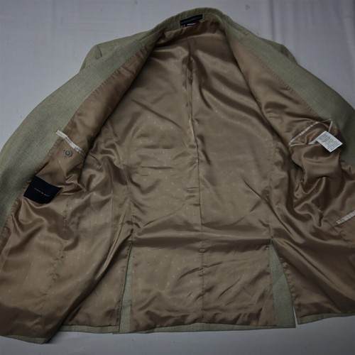 Tommy Hilfiger 38R Beige Khaki Hopsack Mens Blazer Jacket Sport Coat - Picture 5 of 12