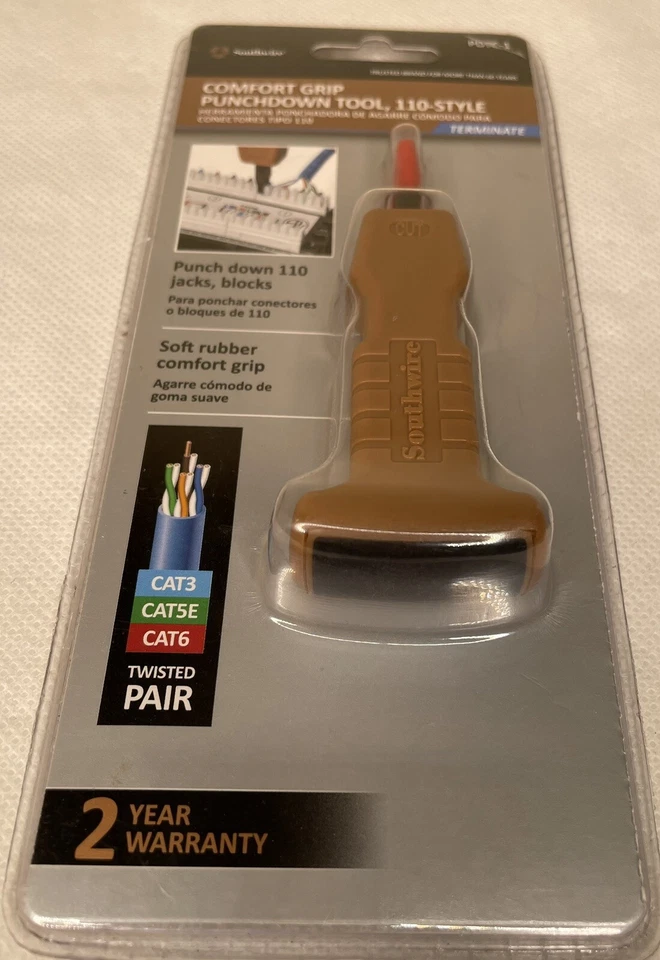 Brand New Southwire PDTC-1 Comfort Grip Punch Tool 110 Style Sealed Ponchadora - Image 2 of 4