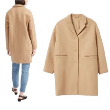 Everlane Women's Cocoon Wool Coat In Camel 12