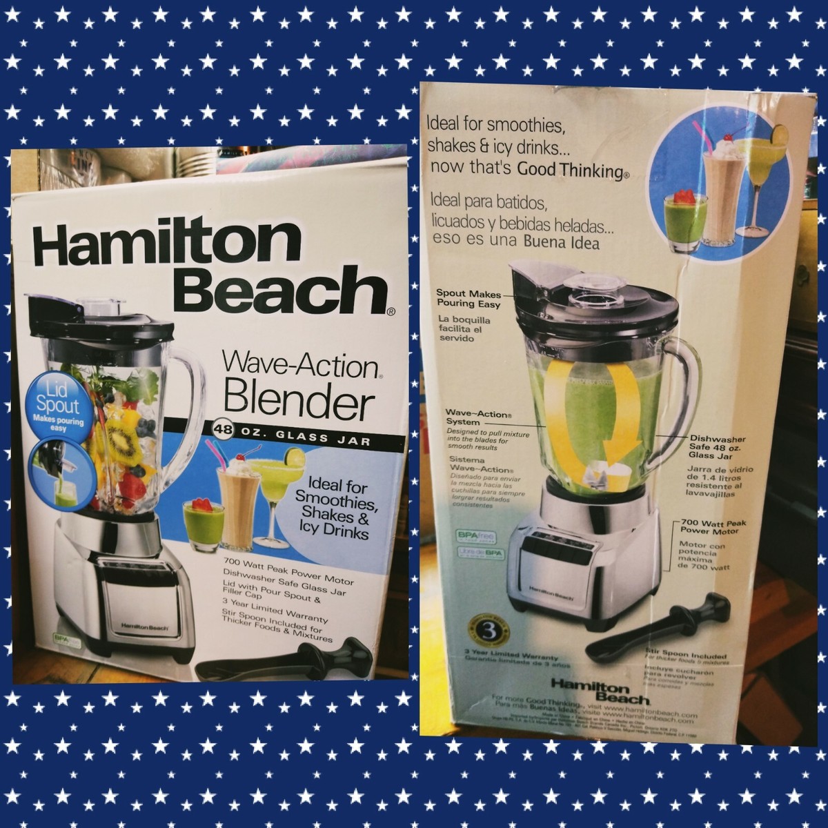 Hamilton Beach Wave-Action Blender 48 Oz 700W Easy-Pour Hamilton Beach Wave-Action Blender 48 Oz 700W Easy-Pour