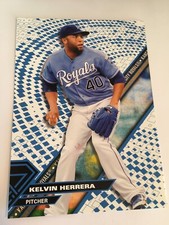 2017 Topps High Tek Jumbo 5x7 Kelvin Herrera Royals HTKH Blue #'d 1/2