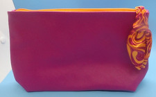 ULTA BEAUTY Magenta Pink Toiletry Makeup Cosmetic Bag With Satin Zip Pull NEW