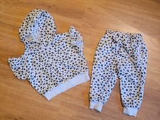 Boutique Brand 2 Piece Outfits Hooded Top Shirt Pants Girls Size 12 months