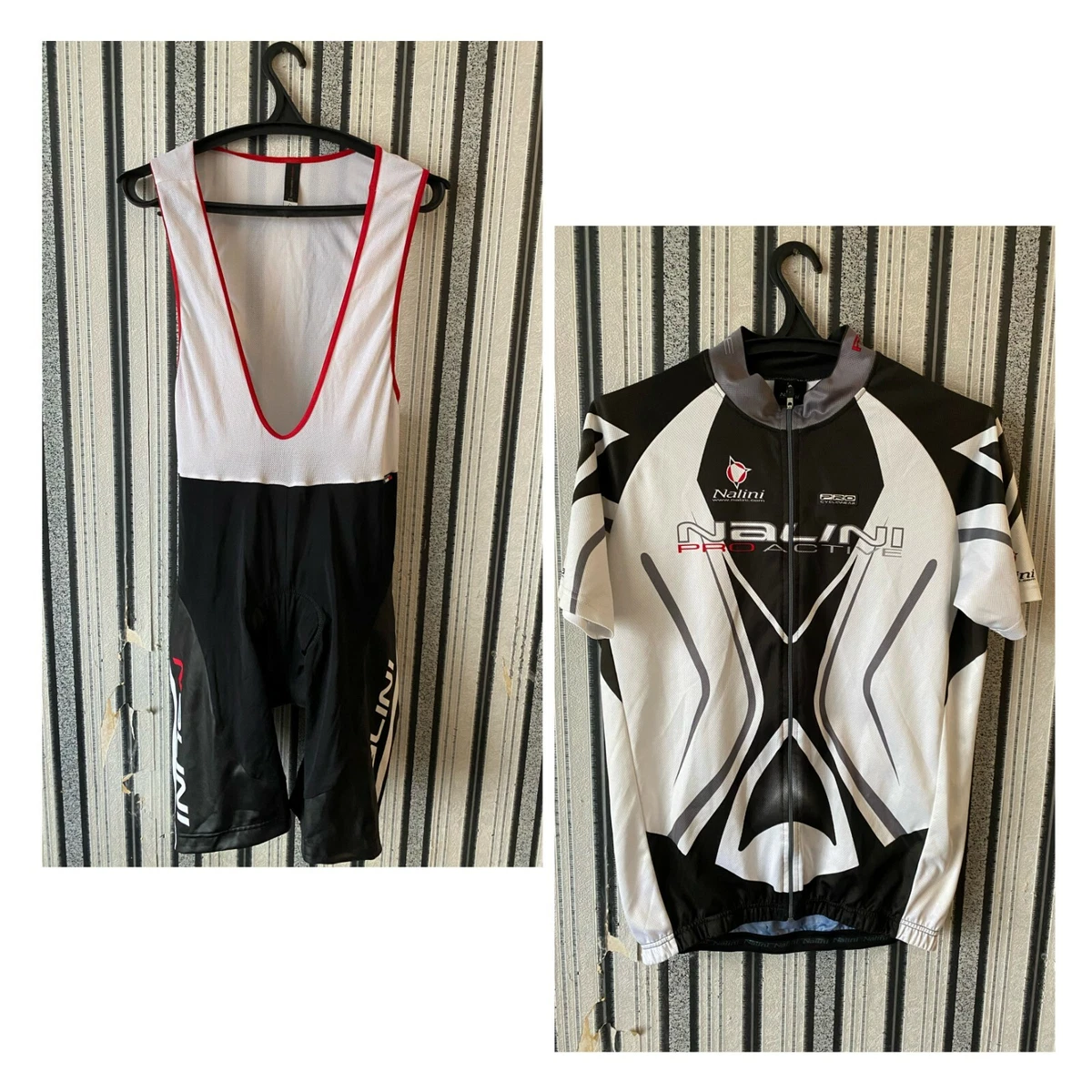 Mens Nalini Pro Active jersey L set bib shorts XXL cycling