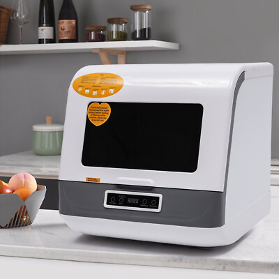 110V Mini Countertop Portable Countertop Dishwasher Compact Dishwasher 3 Program