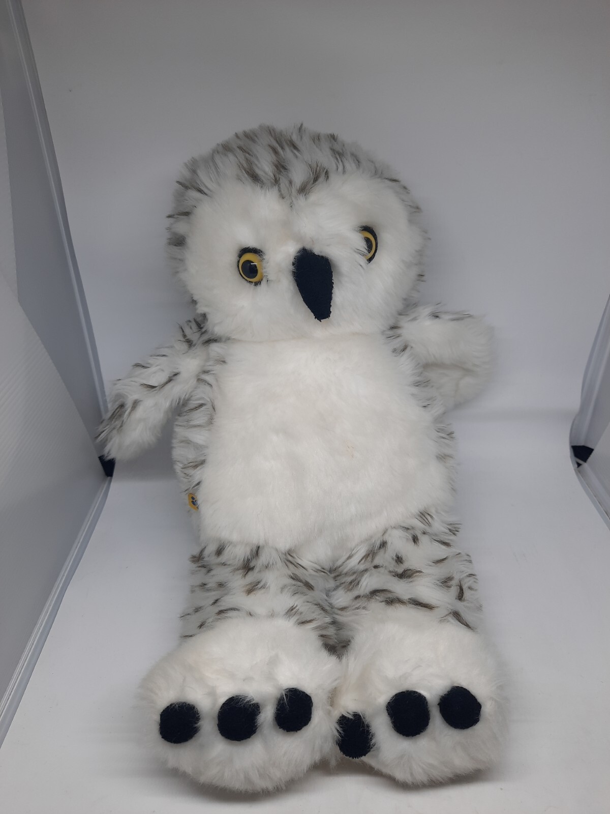 Build-A-Bear BAB Spotted Snow Owl Plush Toy with Rotating Head