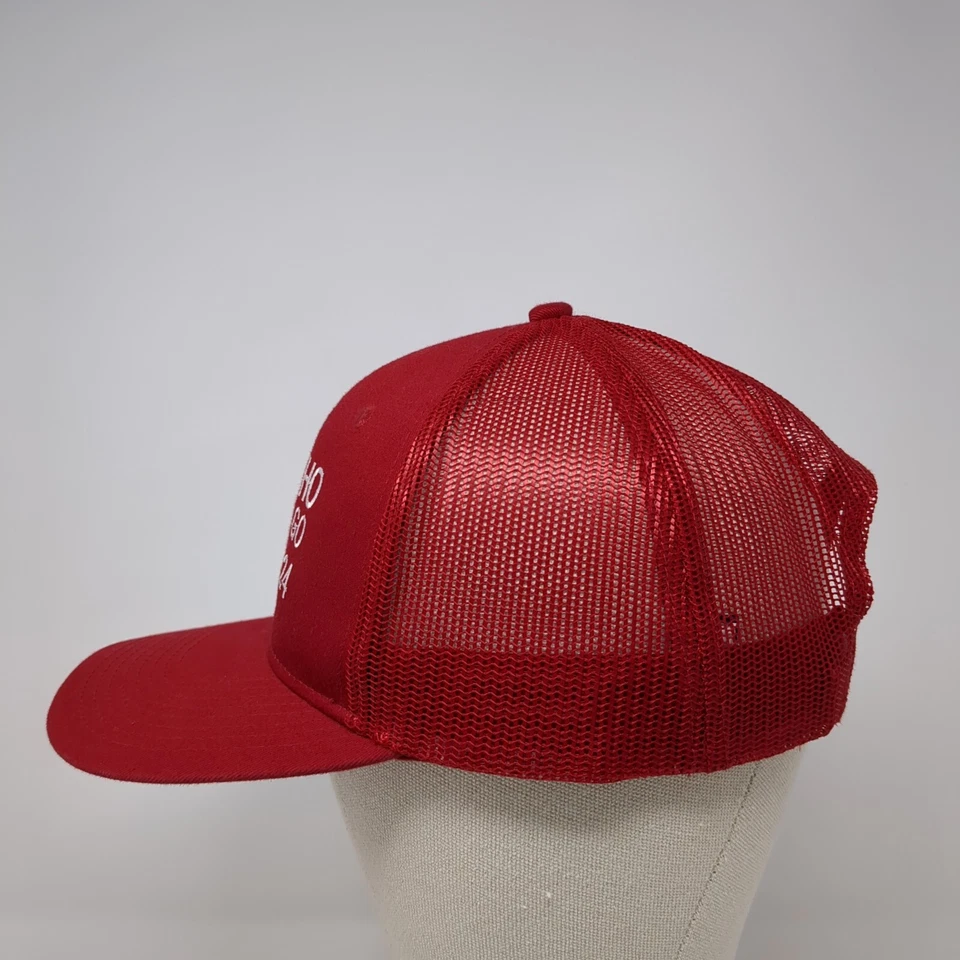 Jo and The Ho Gotta Go Trump 24 平沿帽卡车司机帽子红色 OS 网状港务局 — 第 3/4 张图片
