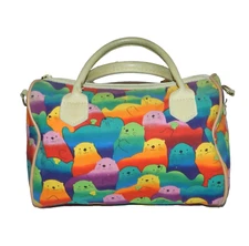 VTG ACCESSORIES UNLIMITED  SEALS Zip Tote / Hand Bag Multi-Color Very Rare!!