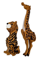 Vtg.'95 Burwood Giraffe Lion Hard Plastic Wall Hanging Nursery ect.