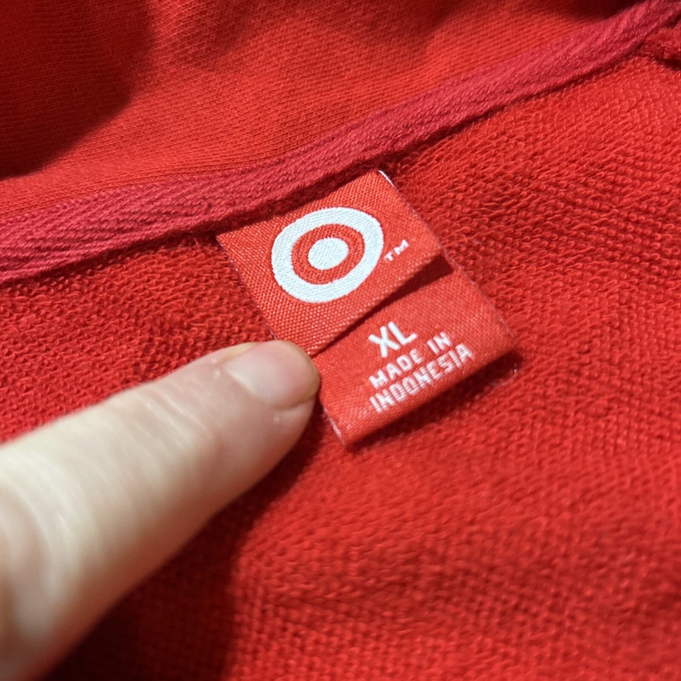 Target Store Employee Work Jacket Soft Shell Red Stripe Full Zip XL Women Cotton - Image 3 of 4