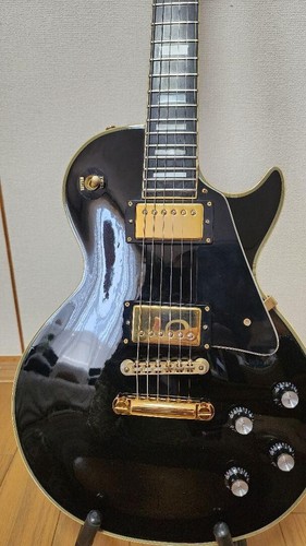 Greco Les Paul Custom Style Vintage Electric Guitar Black From JAPAN - Picture 3 of 10