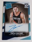2017 Donruss Optic Zach Collins Auto RC On-Card Rookie Autograph SP Panini Nice