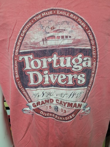 Camiseta sin mangas Grand Cayman Tortuga Divers colores cómodos grande Indias Occidentales - Imagen 4 de 5