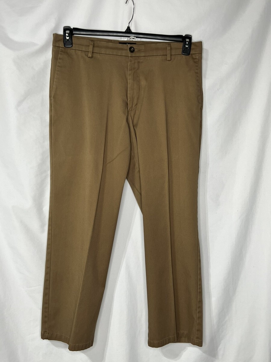 Dockers D2 Straight Fit Flat Front Dress Pants Mens Sz 36x29 Brown, Great  Cond