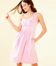 Clearance Sale! Lilly Pulitzer ADDISON ONE SHOULDER SHIFT DRESS $218 SIZE 2/4
