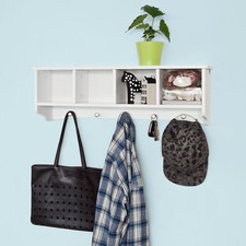 B-Waren Wandgarderobe,H&auml;ngeregal,B&uuml;cherregal,Wandschrank,FRG48-L-W-Bwaren
