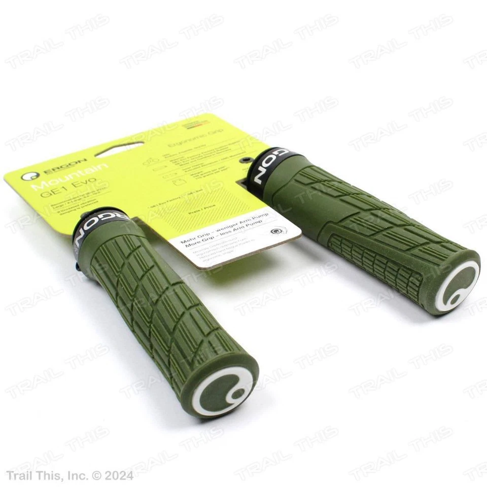 Guidão Ergon GE1 Evo grande trava apertos de bicicleta MTB bicicleta de enduro - Deep Moss - Imagem 3 de 3