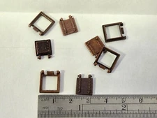 Ship Model Fittings Parts 4 bronze Gunports 10mm x 10mm w/ lids