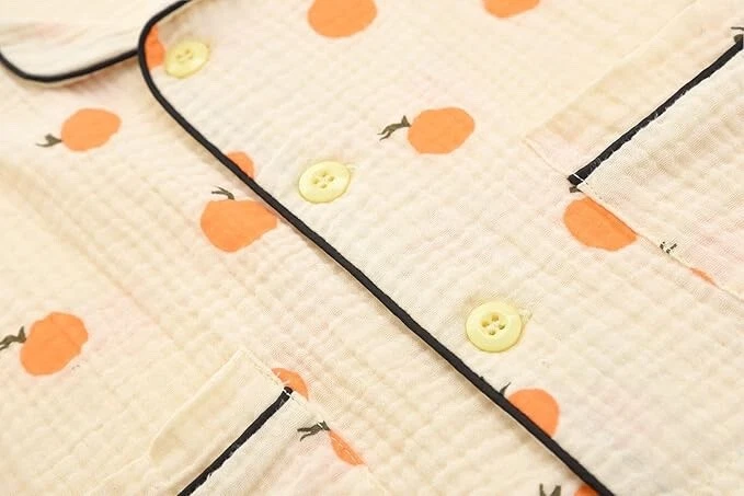 Conjunto de pijama clássico feminino BINIDUCKLING, laranja, tamanho 12Y - Imagem 4 de 4