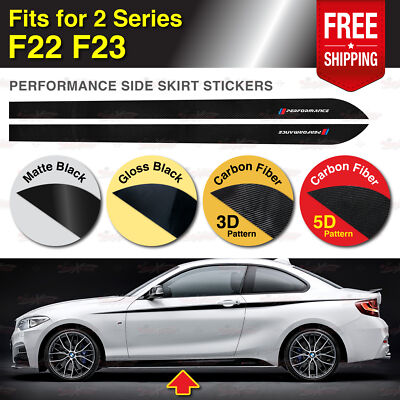 Fits BMW F22 F23 2 Series Sport Racing Side Skirt Stickers Vinyl Decals ...
