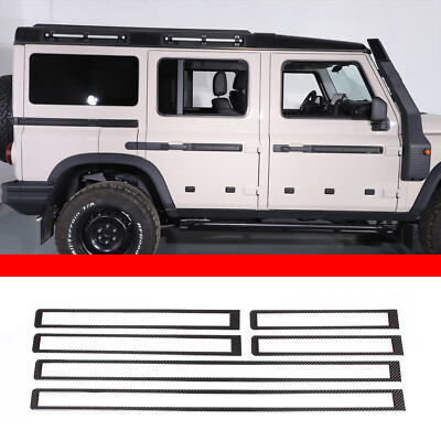 Carbon Body Waistline Side Trim Door Line Sticker For Ineos Grenadier 2020-2024
