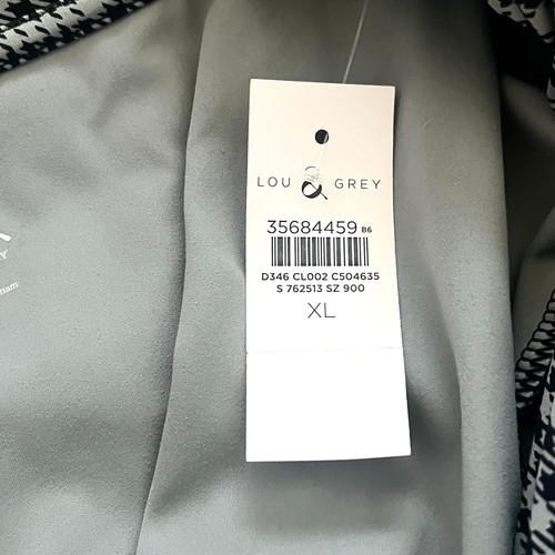 Loft Lou & Grey Softsculpt 1/4 Zip Top Houndstooth Size XL Black and Gray - Picture 9 of 10