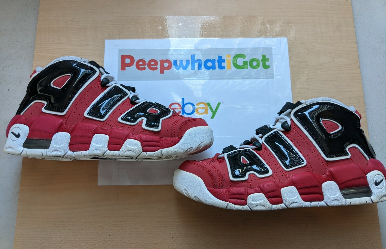 uptempo black and red