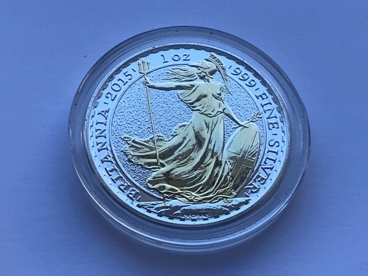 Simply Coins COIN 2015 SILVER GILDED BRITANNIA 1OZ 2 POUNDS | eBay