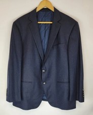 Dormeuil Amadeus Blazer Sport Coat Navy Blue 100 Wool Mens 42R - C203 Model