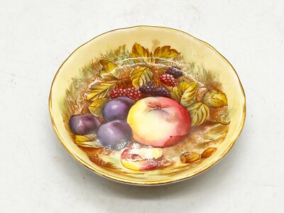 VINTAGE AYNSLEY KERAMIK OBST KLEINE BEILAGE PIN SCHALE TELLER