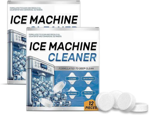 Ice Machine Cleaner Maker Descaler,24 Ice Machine Cleaner Tablets Compatible