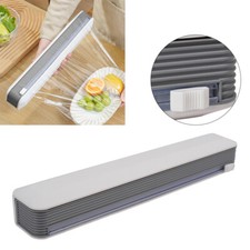 Cling Wrap Dispenser Plastic Warp Cutter Tin Foil Cling Film Storage Holder Box